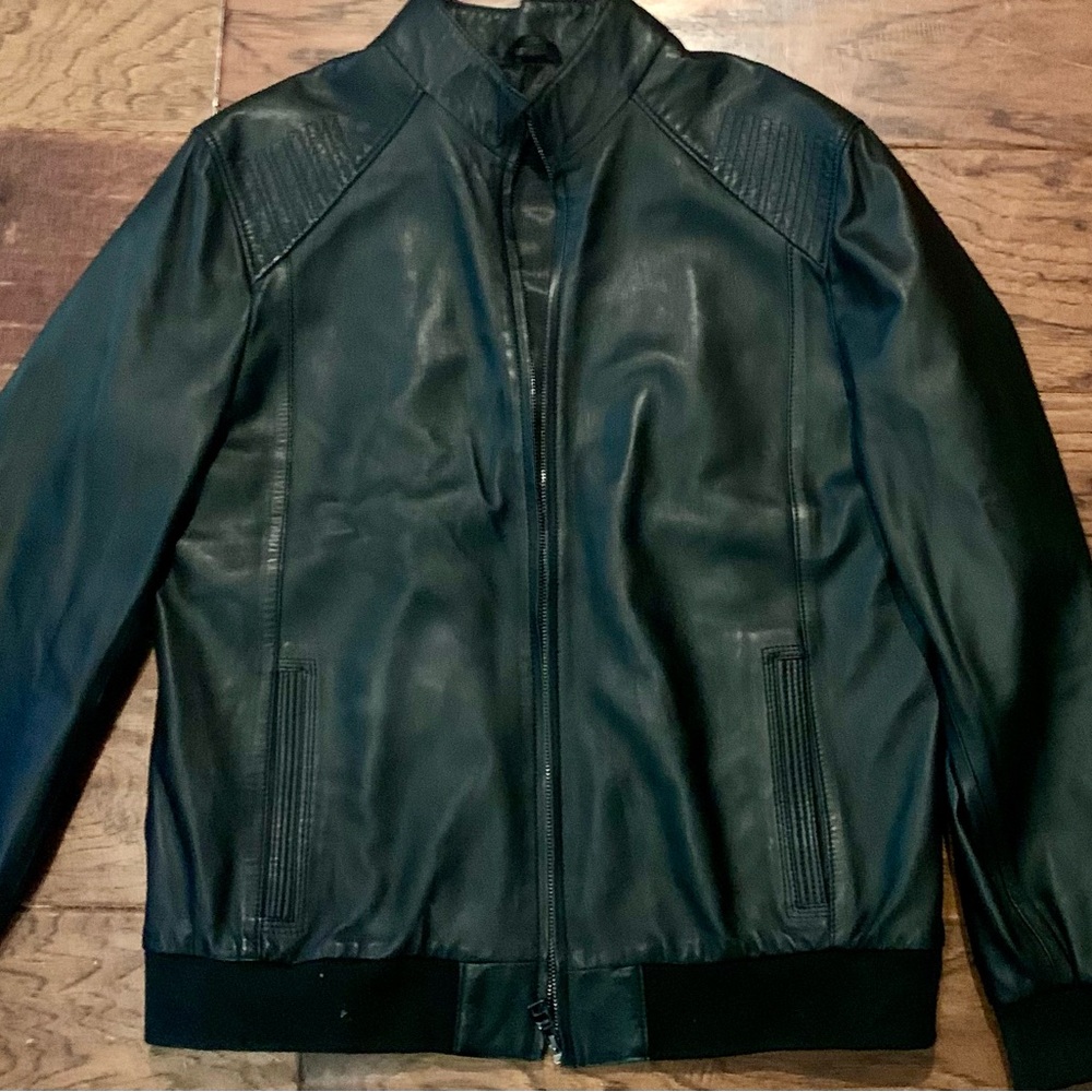 Giorgio Di Mare Men’s Black Leather Jacket NWOT